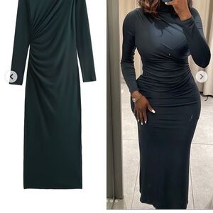 Zara green bodycon Dress